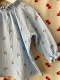 All- time tunika/ Double gauze  Baby Blue Flowers