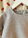 Raglan sweatshirt meleret grå