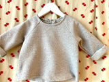 Raglan sweatshirt meleret grå