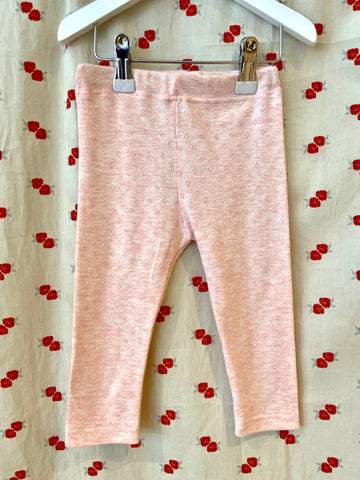 Leggings / Pointelle Pastel Pink