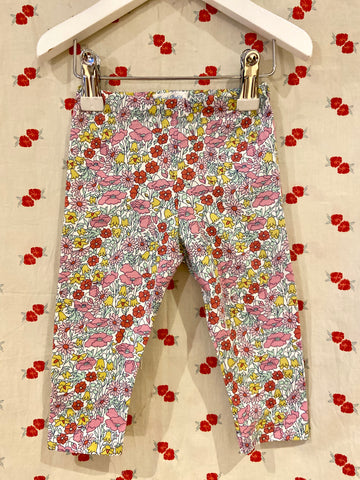 Leggings / Liberty of London jersey Poppy And Daisy pink