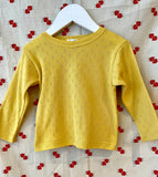 Pointelle T-shirt French mustard