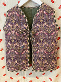 Quiltede vest/ Strawberry Thief vintage