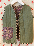 Quiltede vest/ Strawberry Thief vintage