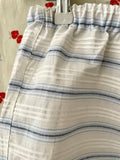 Capri Bukser/ White-blue stripe